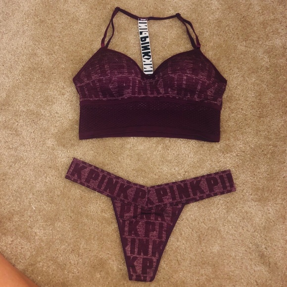 matching pink bra and panties